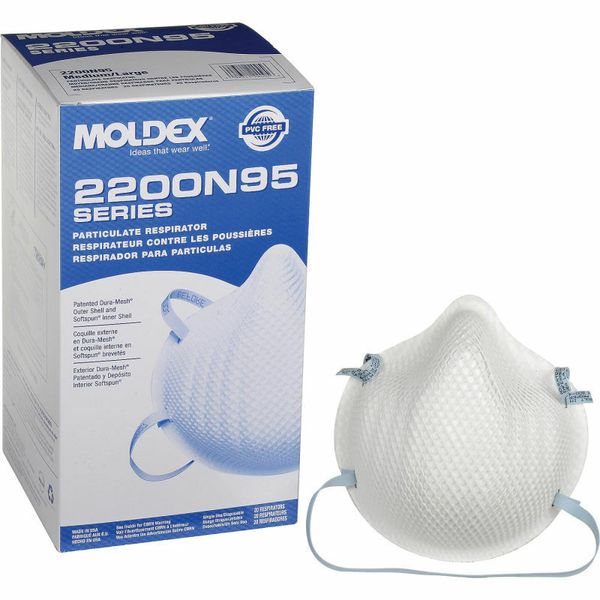 NEW Moldex 2200 N95 Disposable Particulate Respiratory Protection Masks 20 BOX