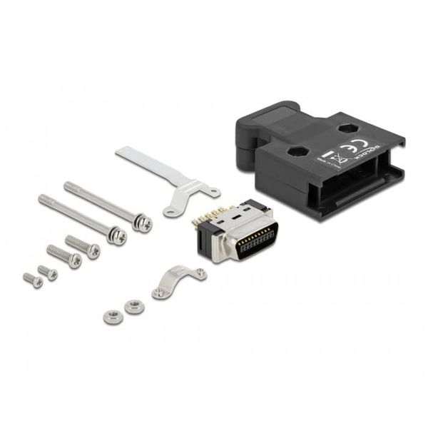 Delock MDR Stecker 20 Pin Lötanschluss mit Gehäuse