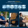 Alpcour Folding Stadium Seat – Deluxe Reclining Wide Adults Camping Back Support Chair for Bleachers Best Extra Thick Plus Size Waterproof Lightweight Sturdy Padded Bleacher Seats Backs