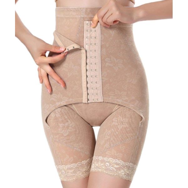 [All hanabi] Pelvic Correction Girdle, High Waist Shapewear Ladies, Pelvic Belt, Hip Lifter, Waist Nipper, Corset, Compression, Postpartum Girdle Underwear (Beige, XL), beige