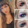 QYLPZ 8 Pairs Coloured False Eyelashes Colored Lashes Cat Eye Natural False Lashes Faux Mink Lashes Colored Lashes Fluffy Wispy Russian Strip Lashes with Color （4 MIX Colors ）