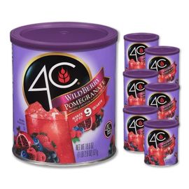 4C Powdered Drink Mix Canister, Wildberry Pomegranate 6 Pack, 9