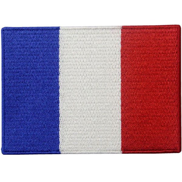 France Flag Embroidered Emblem French Applique Iron On Sew On Patch