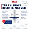 ABUS E30NP Cylinder Door 45/45 Profile Cylinder with 5 Keys, 59819