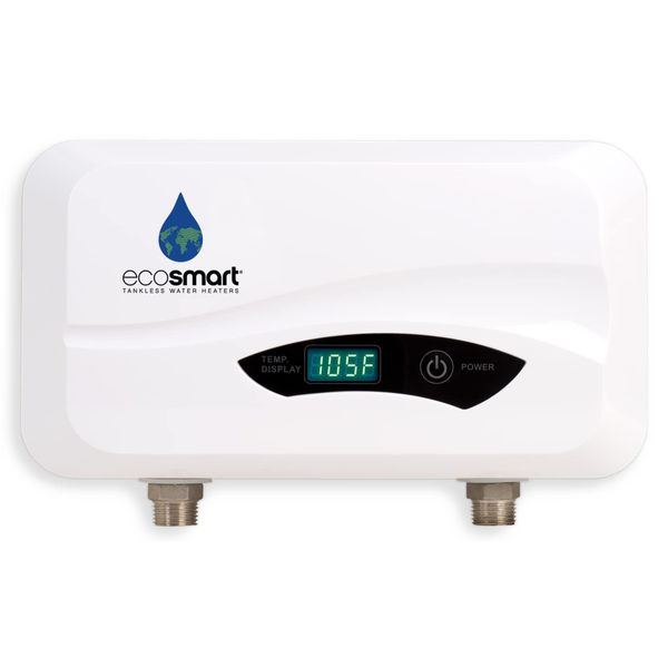 Ecosmart POU 6 Point of Use Electric Tankless Water Heater, 6 KW, 1/20, 1/40, 1/95, White