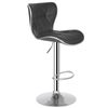Set of 4 PU Leather Shell Back Bar Stools Counter Adjustable Height Bar Chairs