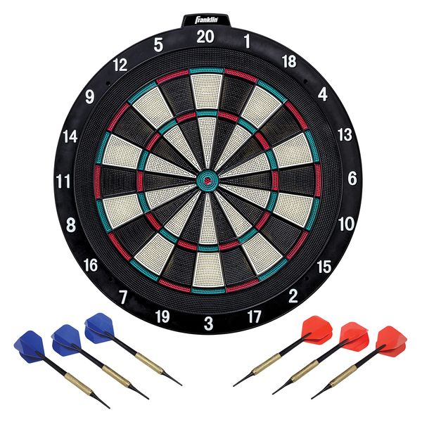 Franklin Sports Soft Tip Dartboard, 18x1-Inch