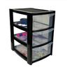 Small (A5 Sized Drawer) 3 Drawer Black Storage Unit