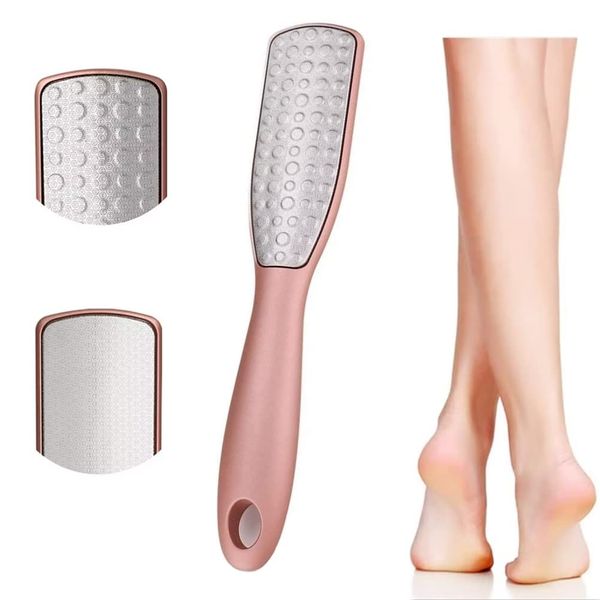 Heel Exfoliating, Heel Care, Foot File, Exfoliating, Exfoliating, Exfoliating, Foot File, Double Sided Type, Heel File, Foot Care, Stainless Steel, Fish Eye Shaving, Fully Washable, Easy at Home, Foot Supplies (Rose Gold)