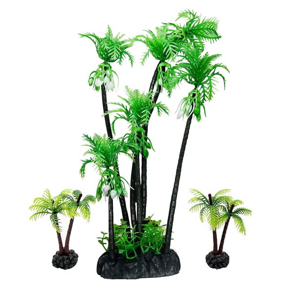 Woohome 3 PCS Model Trees Coconut Palm Model Trees Coconut Model Trees Simulation Coconut Tree for Model Train Railway Architecture Diorama DIY Scenery Landscape