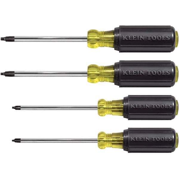 85664 Screwdriver Set, Made in USA, Square Recess with Color Coded Handles And