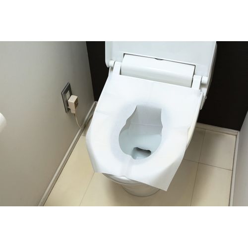Fujisho F20182 Flushable Toilet Seat Seat, Disposable, Portable, 100% Virgin Pulp, Outdoor, Travel, Disaster, Pack of 10