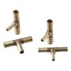 AllGIFT 2Pcs Barb Hose Fitting,Reducing Barb Hose Fitting,Tee T Shape Fitting,Brass Barb Union Coupling Reducing Barb Splicer Fitting(3/8 x 3/8 x 1/4)