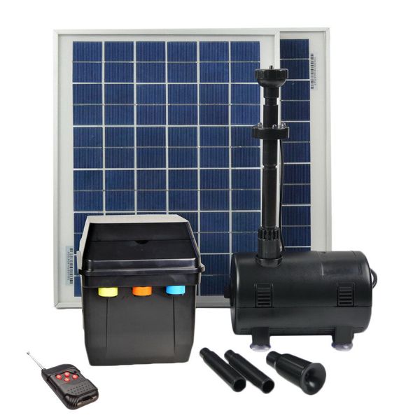 ASC Solar Panel with Water Pump Battery/Timer Control System and LED Lights