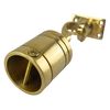 RopeServices UK 24mm Polished Brass Decking Rope Hook and Eye Plate, Deck Post End Fixing Post Fitting