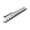 TEKTON 3/8, 1/2 Inch Drive External Star Socket Set with Rail, 14-Piece (E4-E24) | SHD99100