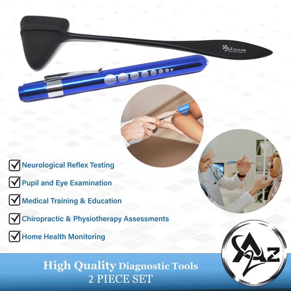 Neurological Percussion Reflex Hammer & Diagnostic Penlight EMT, Nurse,Physician