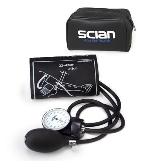 SCIAN Aneroid Sphygmomanometer Manual Blood Pressure Cuff D-Ring Universal