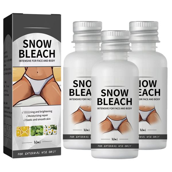 Snow Bleach Cream for Private Area, 30ml Skin Lightening and Black Removing Cream, Dunkle Haut Dunkle Entferner Hautbleiche für Gesicht Körper, 3pcs