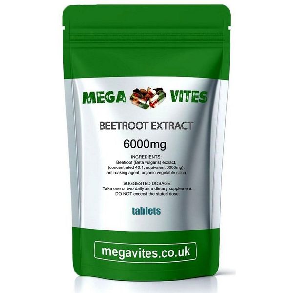 Beetroot Extract Tablets 6000mg x 60 - MEGAVITES AMINOLAB
