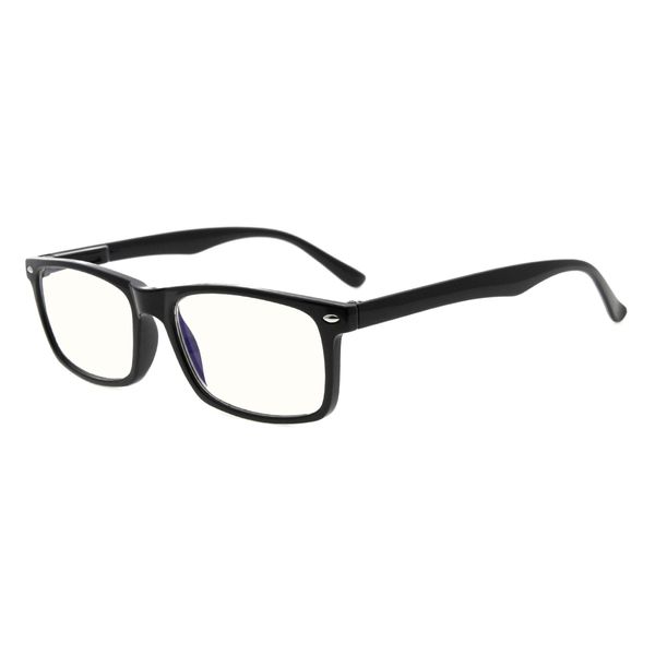 Eyekepper Computer Glasses Blue Light Filter Eyeglasses Blue Glare Blocking Men Women, Black