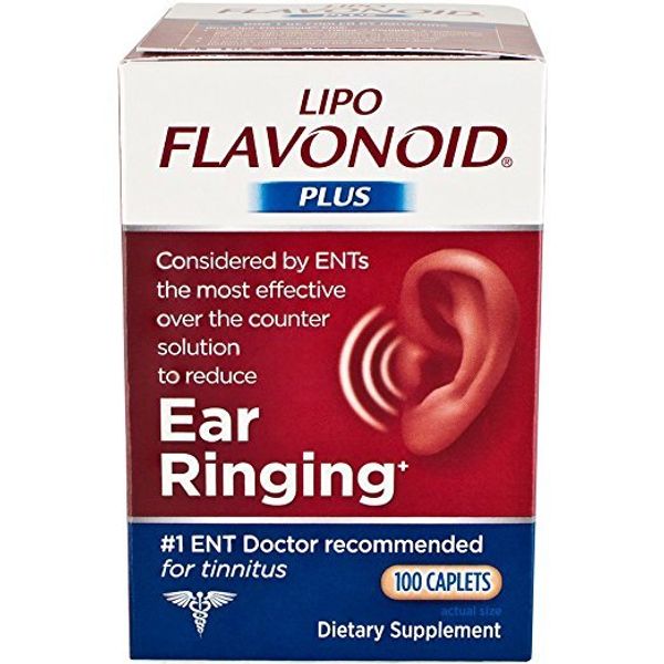 2 Pack Lipo Flavonoid Plus Ear Health Caplets For Ear Ringing 100 Count Each