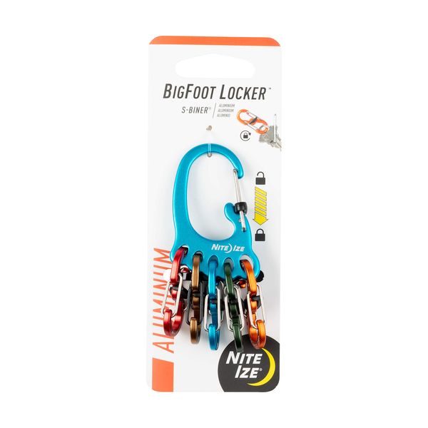 NITEIZE Big Foot Locker, Aluminum, Assorted, Small
