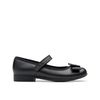 Clarks Girls Scala Tap K Closed Ballet Flats, black