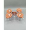 Clear 10 Oz Shaker with Red Medium Grain Product Lid (5 in pack)