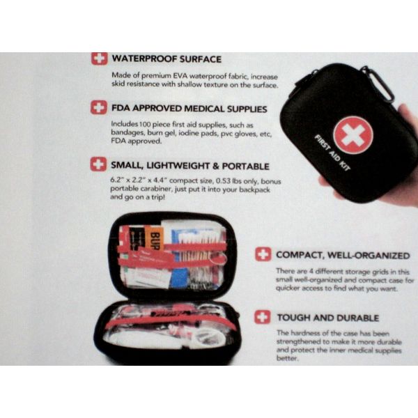 THRIAID  FIRST-AID KIT 100 PC HOSITAL GRADE SUPPLIES  QUALITY CASE REG $29.90