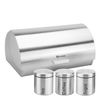 SQ Professional Gems Matching Set: Bread Bin & Canisters + Toaster + Mug Tree & Kitchen Roll Holder Set (Quartz)
