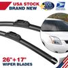 High Quality Replacement WIPER BLADES size 26 / 17 -Front Left and Right 2Pcs