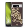 Head Case Designs Vines Henna Soft Gel Case Compatible With Google Pixel 7 Pro