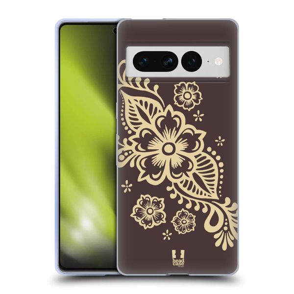 Head Case Designs Vines Henna Soft Gel Case Compatible With Google Pixel 7 Pro
