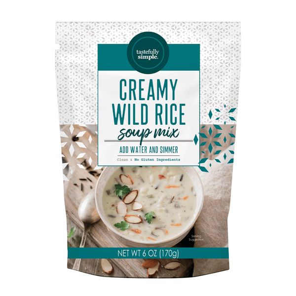 Tastefully Simple Creamy Wild Rice Soup Mix- Just Add Water and Enjoy! - No Gluten Ingredients - Pack of 1-6 Oz