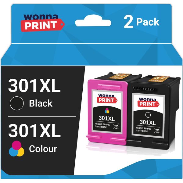 301 XL Black & Colour Ink Cartridge Replacements For HP 301 for use in HP DeskJet 1000 1050 1510 2050 2540 OfficeJet 2620 2622 Envy 4500 4502 5530 5532 printers