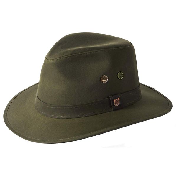 Failsworth Millinery Wax Drifter Fedora (Latest Version) in Olive, size: Large (59cm)
