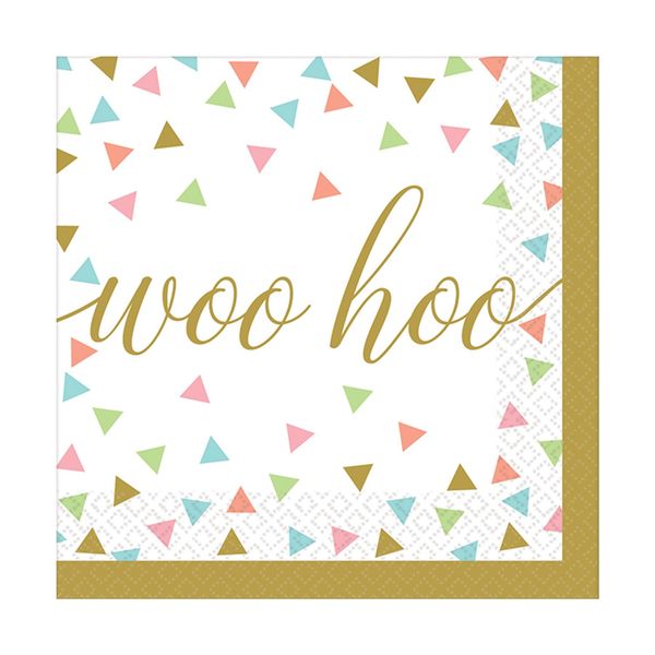 Amscan 701926 Confetti Fun Beverage Napkin, Multi