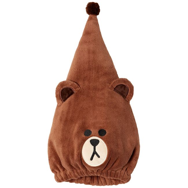 Marushin 5585001700 Narikiri Cap Towel, Line Friends, Brown Cap