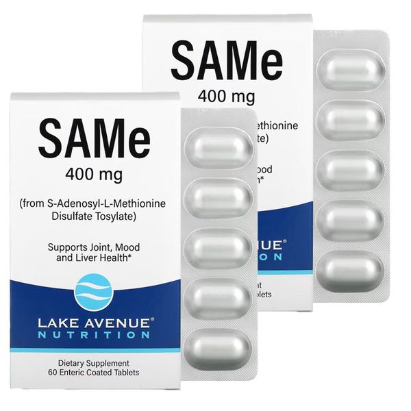 Lake Avenue SAMe 400MG 60 tablets, 2 enteric-coated tablets