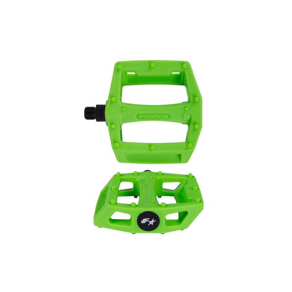 Fyxation Gates BMX Platform Pedal, Green, Standard