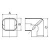 Inaba Denko SC-140-W Cosmetic Pipe Cover Slim Corner Elevation 90° Elevation 90° Bend, White
