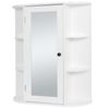 Modern Bathroom Cabinet Storage Organizer Single Door Wall Mount with Mirror