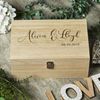 Raised Words Wooden Personalised Keepsake Memory Box Box Wedding Anniversary