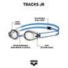 Arena SWIM GOGGLES TRACKS JUNIOR - CLEAR/CLEAR/BLUE