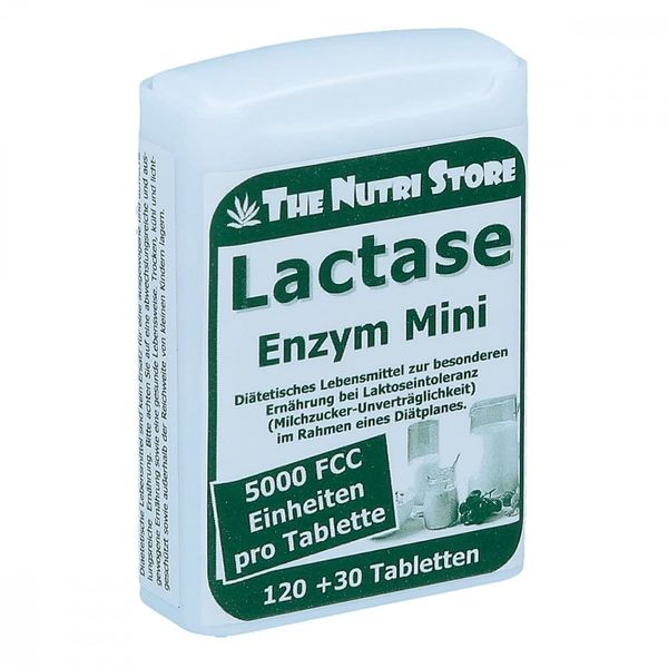 Lactase 5,000 FCC Mini Tablets Dosing Dispenser 120 + 30 Pieces