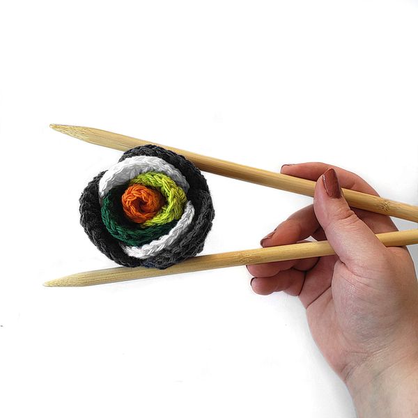 Little Fox Nerdy Knits Reusable Makeup Remover Pads: California Sushi Roll