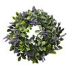 Cisolen Artificial Lavender Wreath Artificial Garland Decorative Wall Wreath Plastic Flower Wreath for Indoor Outdoor Wedding Party Garden Wall Decoration Front Door Home Wedding Decor