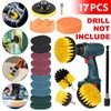 17x Car Drill Brush Wash Auto Cleaning Kit for Engine Wheel Floor Kitchen Clean