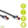 Goobay FTP Category 6 Cable LAN Network Cable for Ethernet, 2m, black, 1